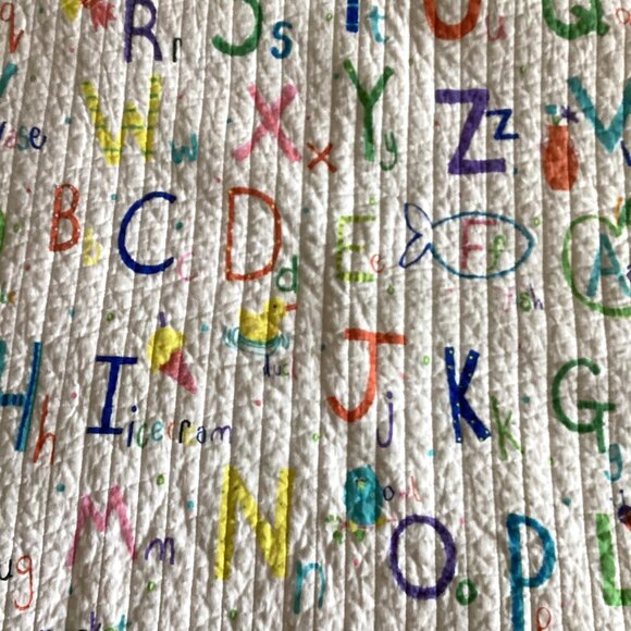 Alphabet Kids Children's Toddlers Twin Size Comforter Blanket Bedspread Bedding - Picture 2 of 7